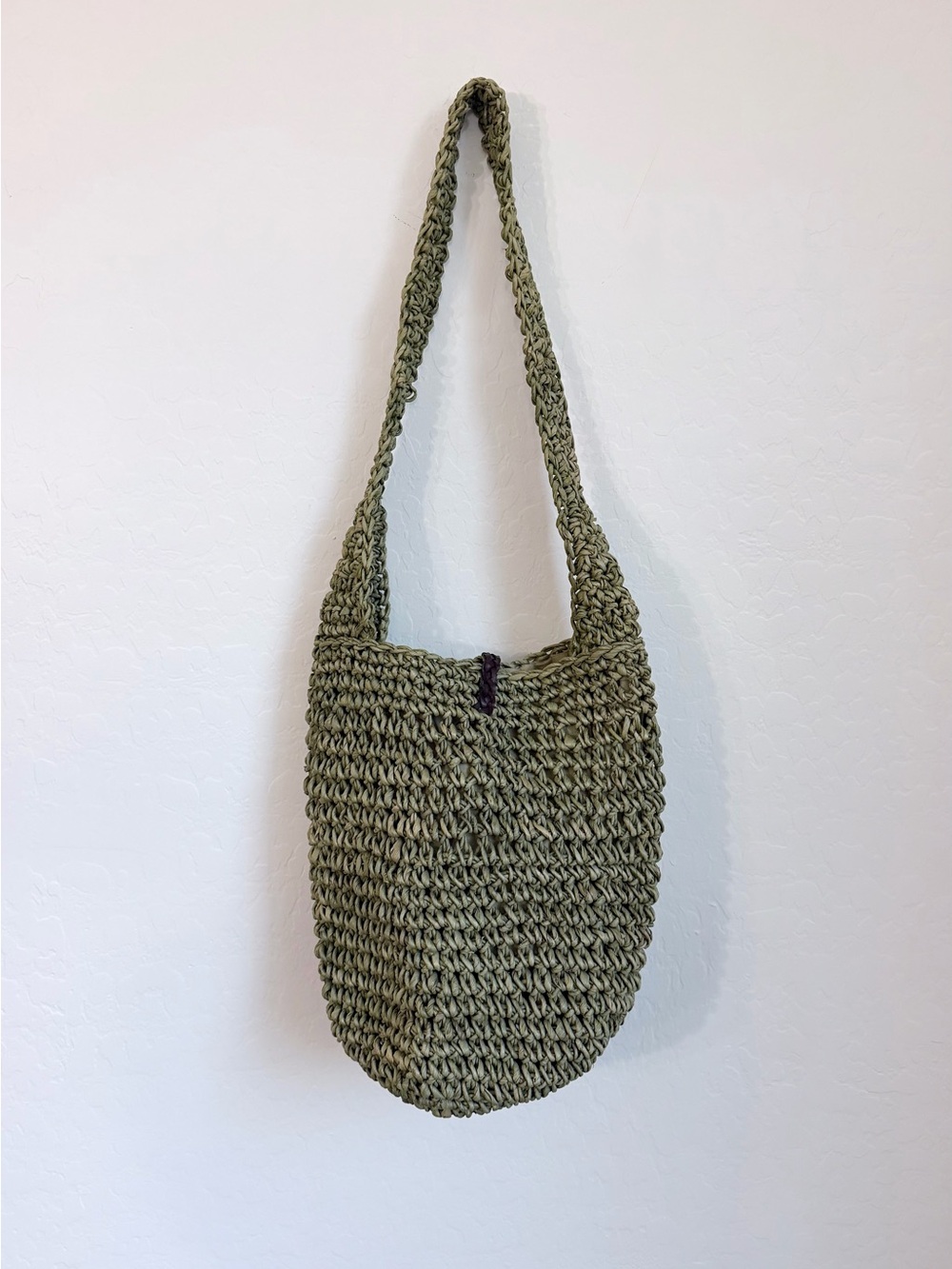 VINTAGE HASTING & SMITH STRAW HOBO BAG - Picture 2 of 5